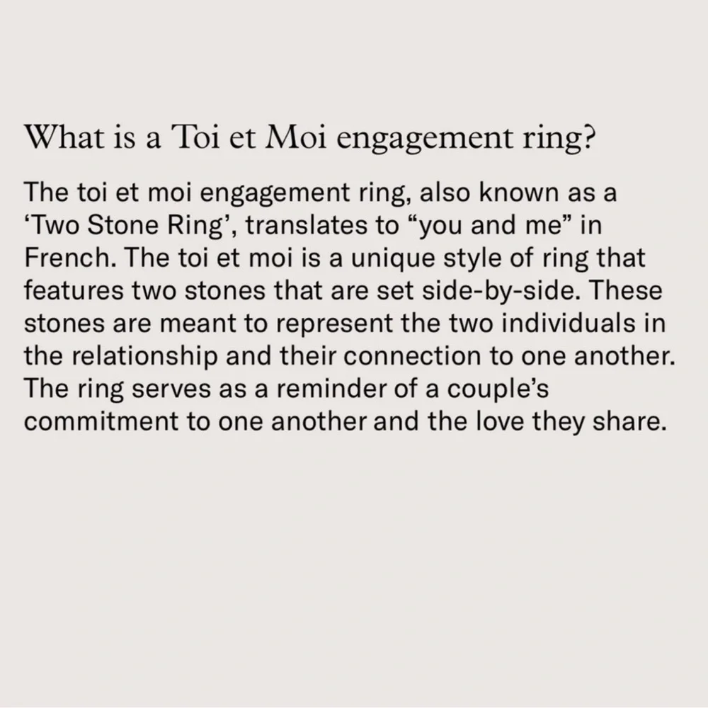 Toi et Moi Double Stone Engagement Ring - Picture 3 of 10